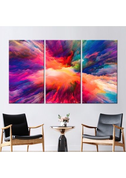 3 Parçalı Kanvas Tablo Ilahi Renkler Sanat Eseri Soyut Renk Kanvas Dekor Modern Kanvas Poster
