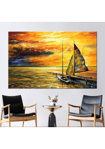 1 Parça Kanvas Tablo Deniz Kanvas Tekne Kanvas Poster Görüntüleme Duvar Dekoru