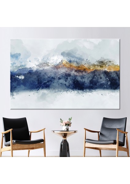 1 Parça Kanvas Tablo Suluboya Dağ Baskı Dağ 3 Boyutlu Kanvas Çağdaş Posteri Dağ View Posteri