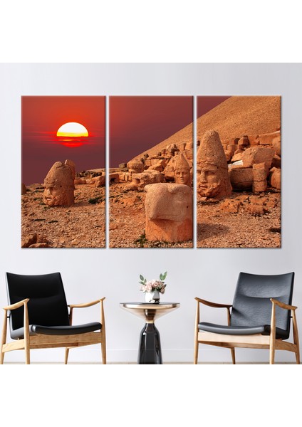3 Parçalı Kanvas Tablo Nemrut Dağı Kanvas Nemrut Dağı Kanvas Poster
