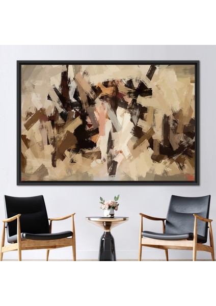 1 Parça Siyah Çerçeveli Kanvas Tablo Modern Duvar Dekoru Çağdaş Sanat Eseri Soyut Duvar Dekoru