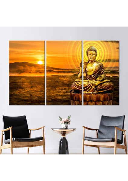 3 Parçalı Kanvas Tablo Buda Heykeli Kanvas Sanatı Asya Kanvas Heykel Kanvas Baskı