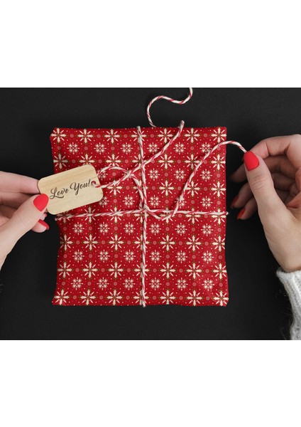50 x 70 cm Yeni Yıl Yılbaşı Noel Kar Tanesi Temalı Hediye Paketleme Ambalaj Kağıdı (6’lı Paket) fiyatları