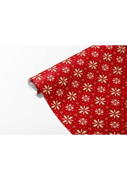 50 x 70 cm Yeni Yıl Yılbaşı Noel Kar Tanesi Temalı Hediye Paketleme Ambalaj Kağıdı (6’lı Paket) indirimleri