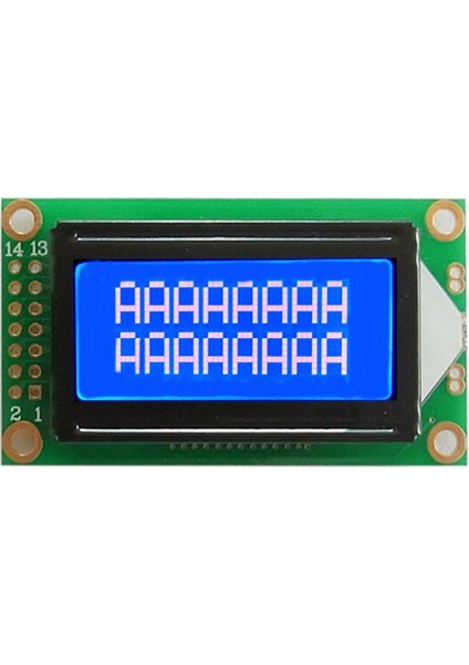 Roba 0802A 8x2 Karakter LCD Modül Mavi Backlight Display Ekran 2 Satır