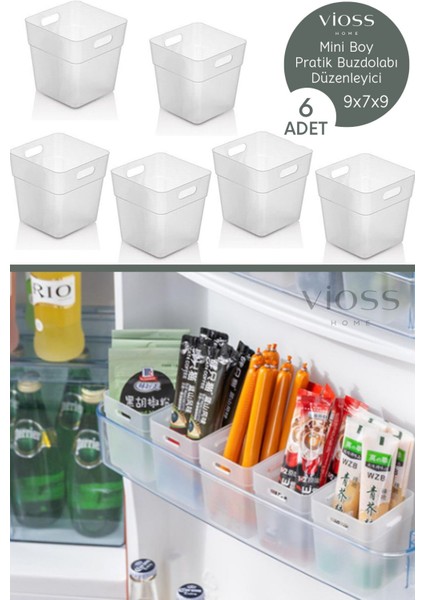 6 Adet Buzdolabı Kapak Içi Düzenleyici Organizer 6'lı Buzdolabı Içi Düzenleyici ve Banyo Organizeri