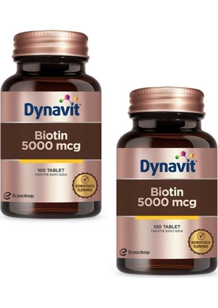 Biotin 5000 Mcg 100 Tablet 2 Adet