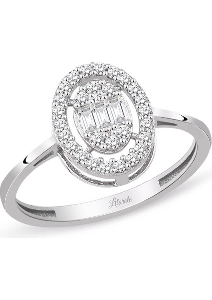 Yuvarlak Kesim Baget Altın Yüzük