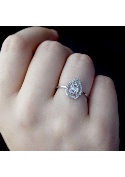 Taşlı Damla Altın Yüzük fiyatları