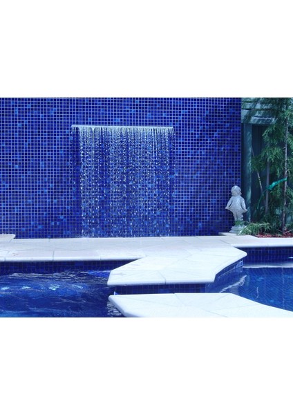 Havuz, Banyo, Sauna, Spa Ve Tüm Yüzeyler Için 25x25 Mm Mavi Cam Mozaik. fırsatları