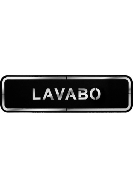 Abs Lüx Çift Katlı Yönlendirme Levhası Siyah-Gümüş Lavabo