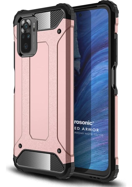 Xiaomi Poco M5S Kılıf Rugged Armor Rose Gold