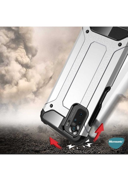 Xiaomi Poco M5S Kılıf Rugged Armor Kırmızı modelleri