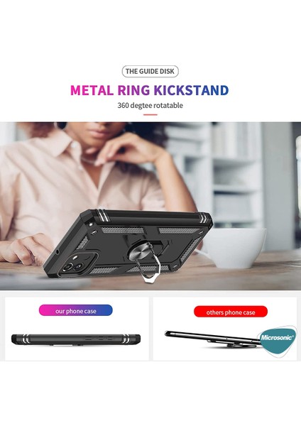 Samsung Galaxy A03 Kılıf Military Ring Holder Siyah fırsatları