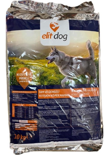 Dog Kuzu Etli Yetişkin Köpek Maması 18/7 10 kg