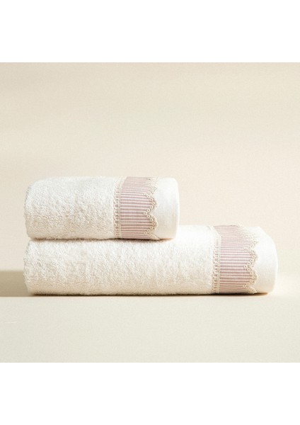 Carren Banyo Havlusu 85 x 150 cm Ekru