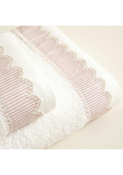 Carren Banyo Havlusu 85 x 150 cm Ekru