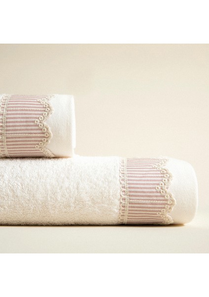 Carren Banyo Havlusu 85 x 150 cm Ekru