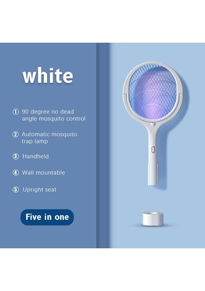 Uv Işıklı USB Şarjlı Elektrikli Sinek Tuzağı - Beyaz (Yurt Dışından)