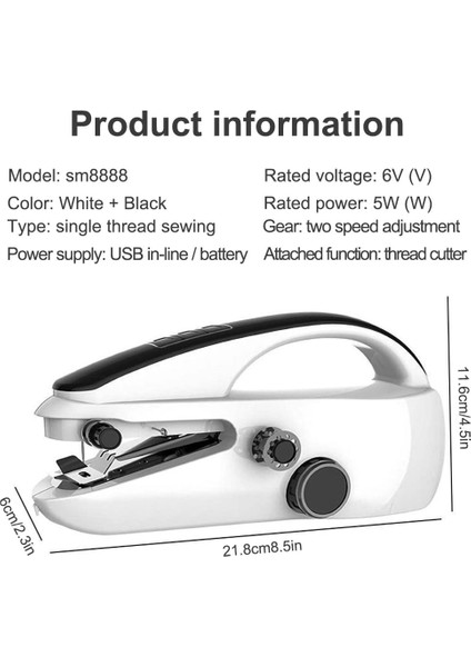 USB Elektrikli El Dikiş Makinesi - Siyah (Yurt Dışından) indirimleri