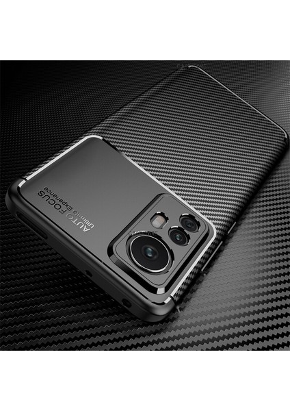 Xiaomi MI12 Lite Uyumlu Kılıf Kamera Lens Korumalı Karbon Görünümlü Karbon Silikon Lüx Tank Zırh Military Uzun Ömürlü Tarz Kılıf