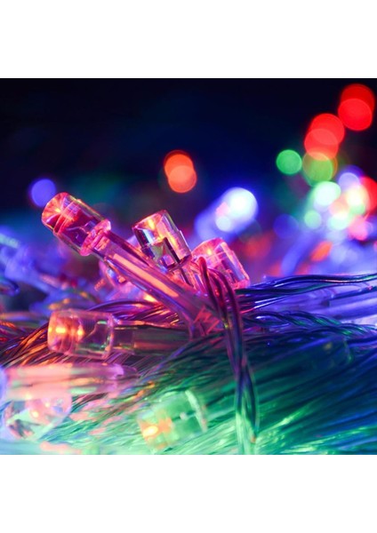 Buffer® 10 Metre 100 Ledli 8 Fonksiyonlu Karışık Renkli Rgb LED Lamba