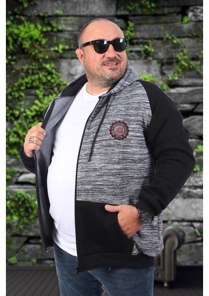 Mocgrande Büyük Beden Unisex New York Collage Sweat 22727