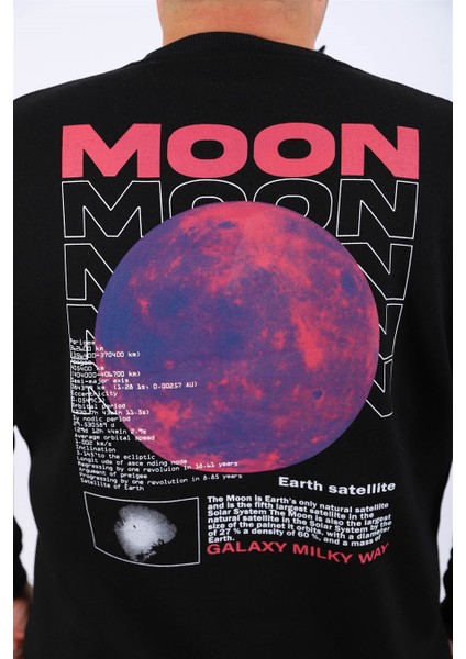 Mocgrande Büyük Beden Erkek Sweat Moon 22731 Siyah fiyatları