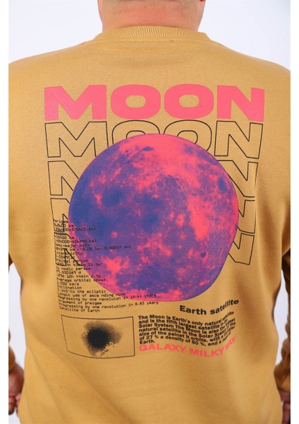 Mocgrande Büyük Beden Erkek Sweat Moon 22731 Vizon fiyatları