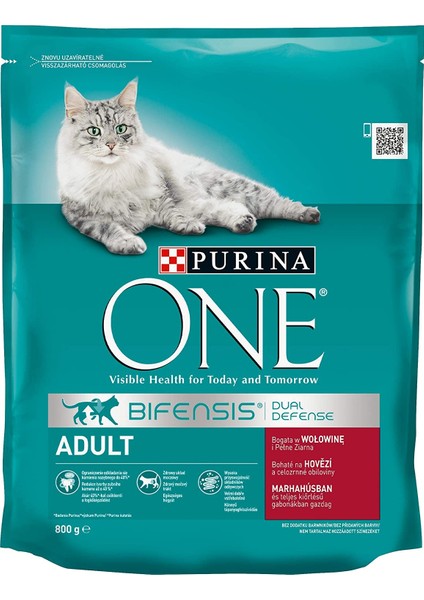 One Yetişkin Sığır Etli Kedi Maması 800 gr