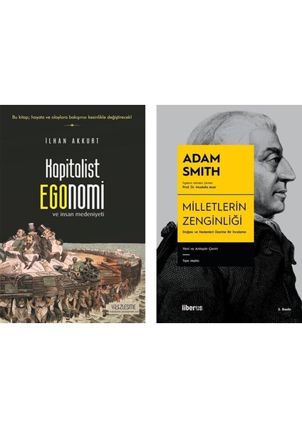 Kapitalist Egonomi ve Insan Medeniyeti - Milletlerin Zenginliği(Karton Kapak) 2 Kitap Set