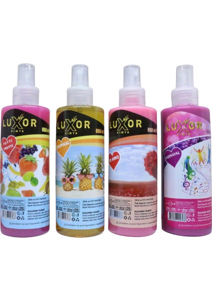 Kimya Ev ve Oto Kokusu 4'lü Set Te Amo+Karnaval+Tropikal+Tutti Frutti 200 ml
