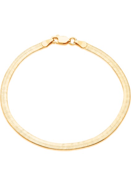 Italyan Yassı Bileklik Altın Yaldızlı