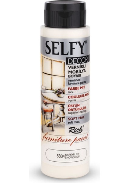 Selfy Decor Vernikli Mobilya Boyası 500 cc 09471 Kardelen