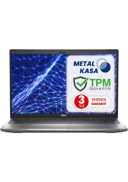 Latitude 5530 15.6" İntel Core i7-1255U 16GB 512SSD Windows 11 Pro Taşınabilir Bilgisayar