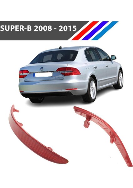 Skoda Superb Arka Tampon Reflektörü Sol Taraf 2008 - 2015