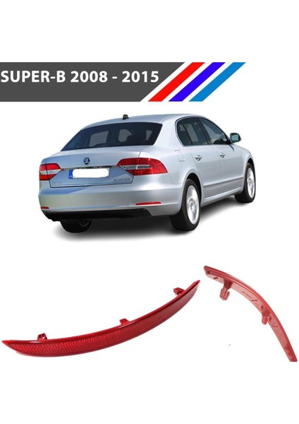 Skoda Superb Arka Tampon Reflektörü Sağ Taraf 2008 - 2015