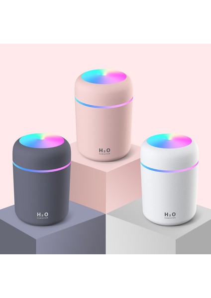 White USB Colorful Cup Humidifier Car Humidifier 300ML (Yurt Dışından)