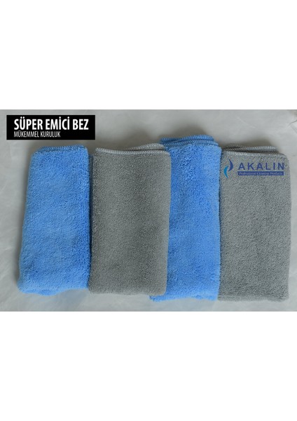 Akalın Süper Emici Mikrofiber Mutfak Bezi 40 x 40 cm 4'lü Set