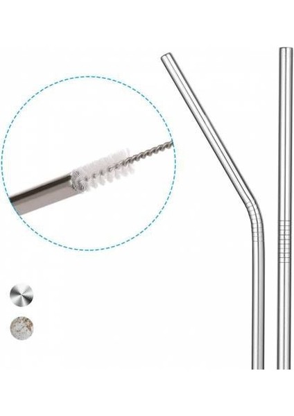Kokteyl Için Yıkanabilir Metal Pipet Doğa Dostu Plastik Tüketimini Azaltmaya