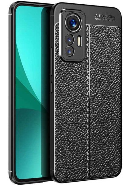 Xiaomi 12 Lite Kılıf Niss Kamera Korumalı Deri Dokulu Silikon + Ekran Korucu Nano