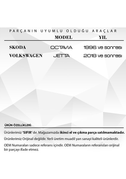 Skoda Octavia, Volkswagen Jetta Için Ayna Kovanı fiyatları