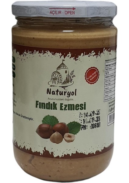 Fındık 630 gr + Kavrulmuş Fıstık Ezmesi 660 gr Şekersiz 2'li Paket