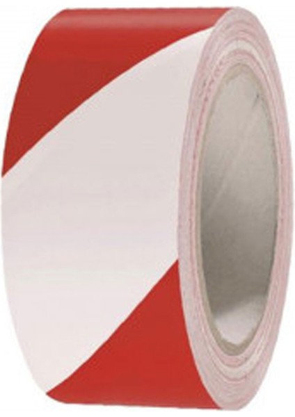 Yer Işaretleme Bantı - Kırmızı Beyaz (5 Cm X 30 Mt)