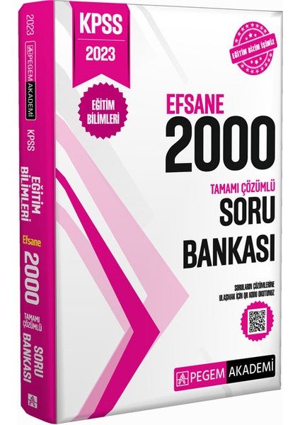 2023 KPSS Eğitim Bilimleri Çözümlü Efsane 2000 Soru Bankası