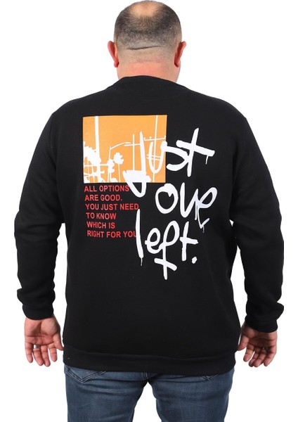 Mocgrande Büyük Beden Erkek Sweat Just 22733 Siyah fiyatları