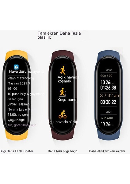 Bilezik 6nfc Tam Ekran Su Geçirmez Akıllı Spor Izle(Yurt Dışından)