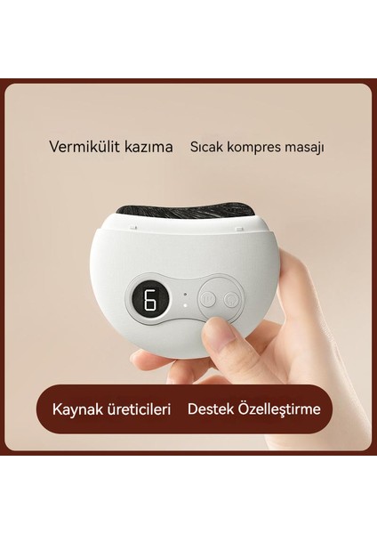 Qi Akıllı Taş Iğne Kazıma Plakası Ev Yüz Bakımı Elektrikli Kazıma Aleti Yüz Güzelliği(Yurt Dışından)