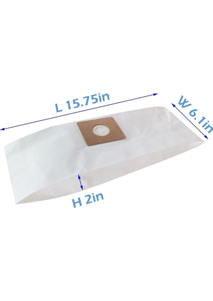 12'li Paket 1.5 Galon Kağıt Toz Torbası Shop Vac ile Uyumlu 1-1.5 Galon Tek Kullanımlık Filtre Torbası 90667 Tip A 9066700 (Yurt Dışından)