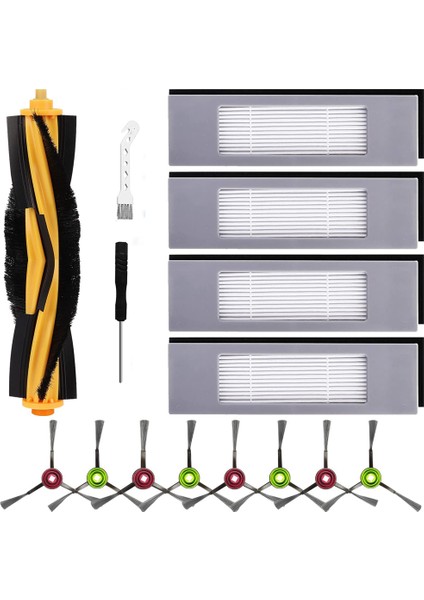 Ecovacs Deebot Ozmo 920 950 T8 N8 T9 Serisi Robot Elektrikli Süpürgeler Için Ana Yan Fırça Filtre Yedek Aksesuarları (Yurt Dışından)